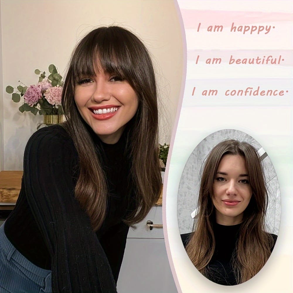 KissICON 💋 Elegant Clip-In Bangs Blonde Hairpieces - 360°