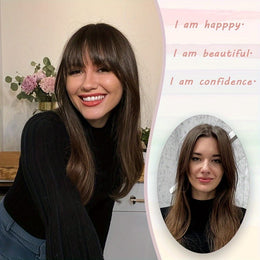KissICON 💋 Elegant Clip-In Bangs Blonde Hairpieces - 360°