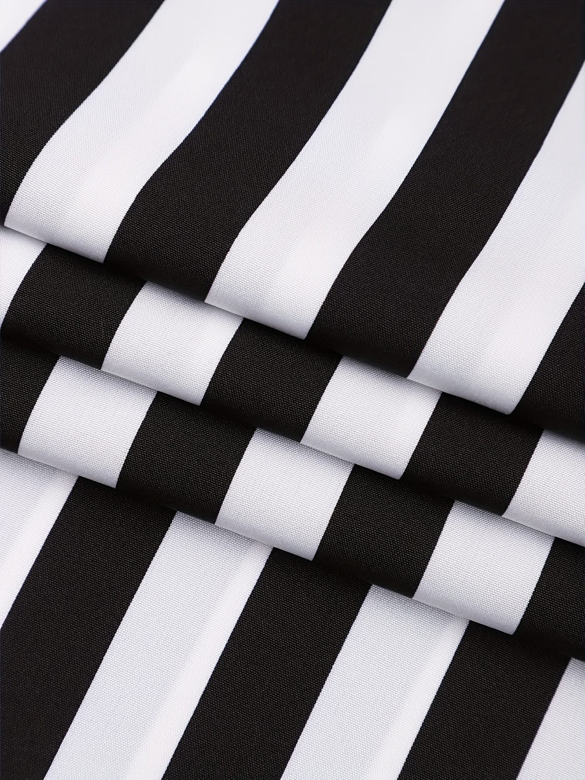 jkthpu-45 [Elegant Collar Button Front Dress] Elegant Plus Size Striped Long Dress with Collar, Button Front, Side Slit & Pockets - Polyester, Non-Stretch Fabric for Spring/Autumn