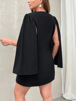 KissICON Elegant Curve Autumnwinter V-Neck Fitted Work Dress