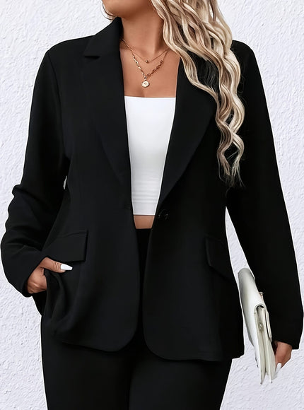 KissICON Elegant Curve Beige Blazer – Classic Workwear All