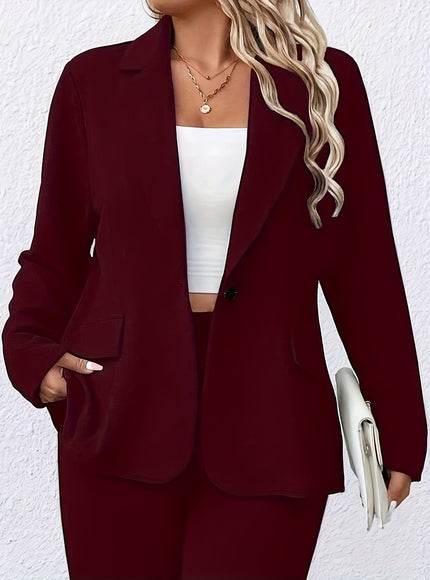KissICON Elegant Curve Beige Blazer – Classic Workwear All