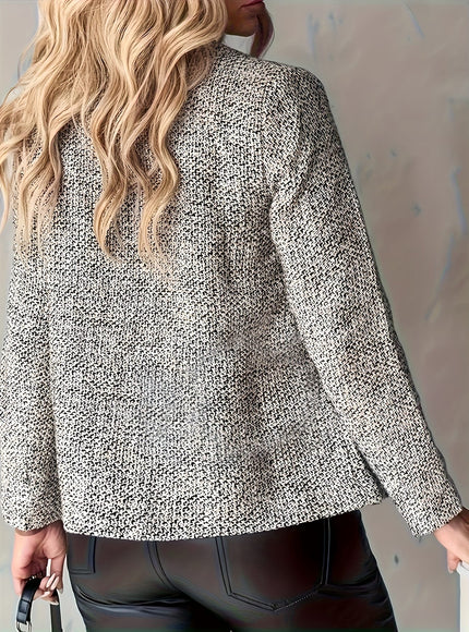 KissICON Elegant Curve Blazer – Lightweight Washable Textured