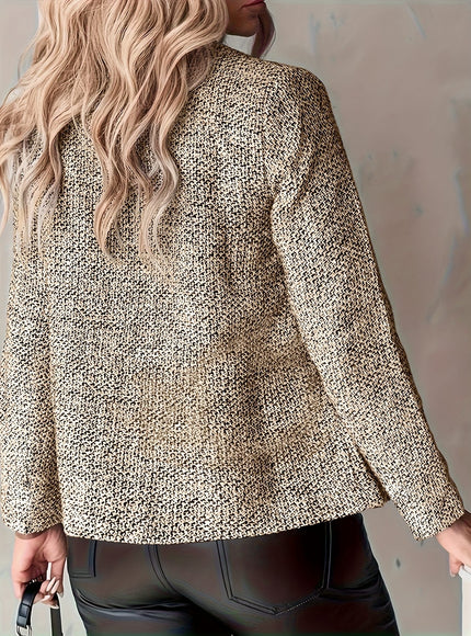 KissICON Elegant Curve Blazer – Lightweight Washable Textured