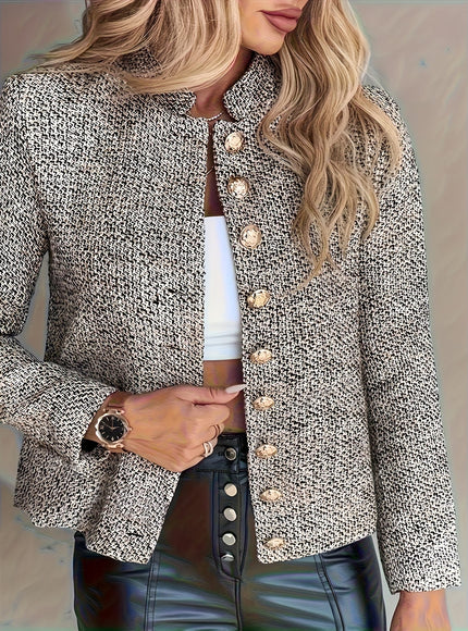 KissICON Elegant Curve Blazer – Lightweight Washable Textured