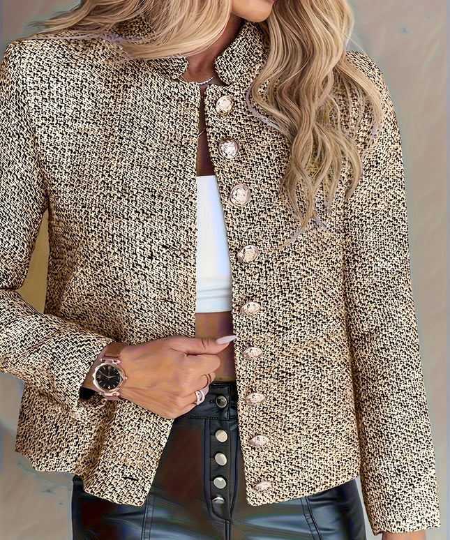KissICON Elegant Curve Blazer – Lightweight Washable Textured