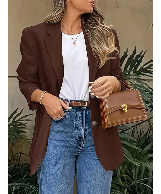 KissICON Elegant Curve Blazer – Sophisticated Allseason