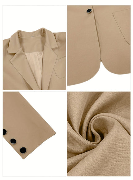 KissICON Elegant Curve Blazer – Work Chic
