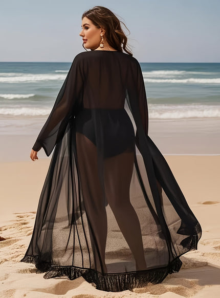 KissICON Elegant Curve Bohemian Beach Kimono Robe
