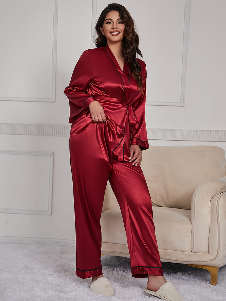 Elegant Curve Chinese Year Pajama Set