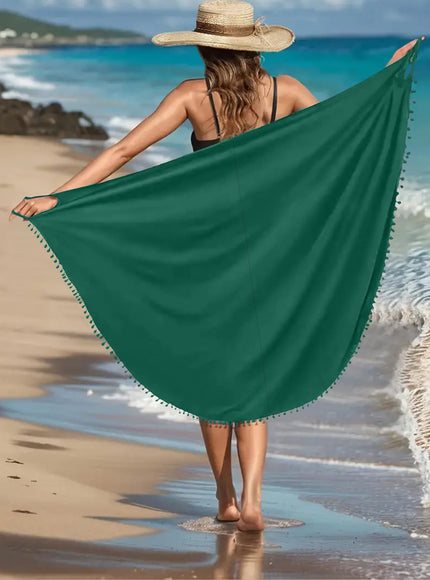KissICON Elegant Curve Cross Neck Backless Beach Maxi Dress