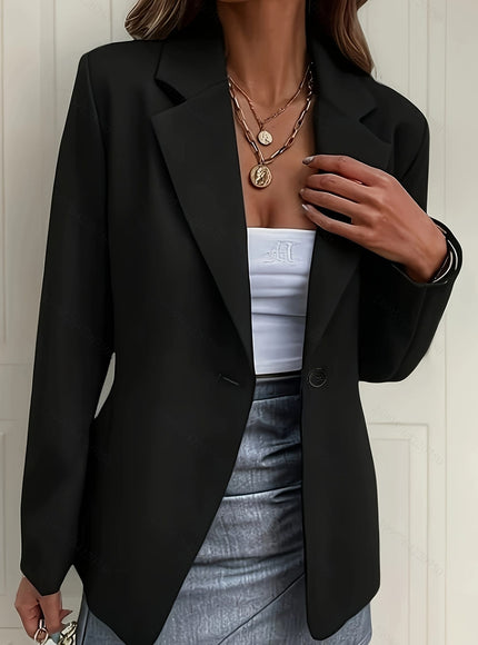 KissICON Elegant Curve Doublebreasted Blazer – Chic