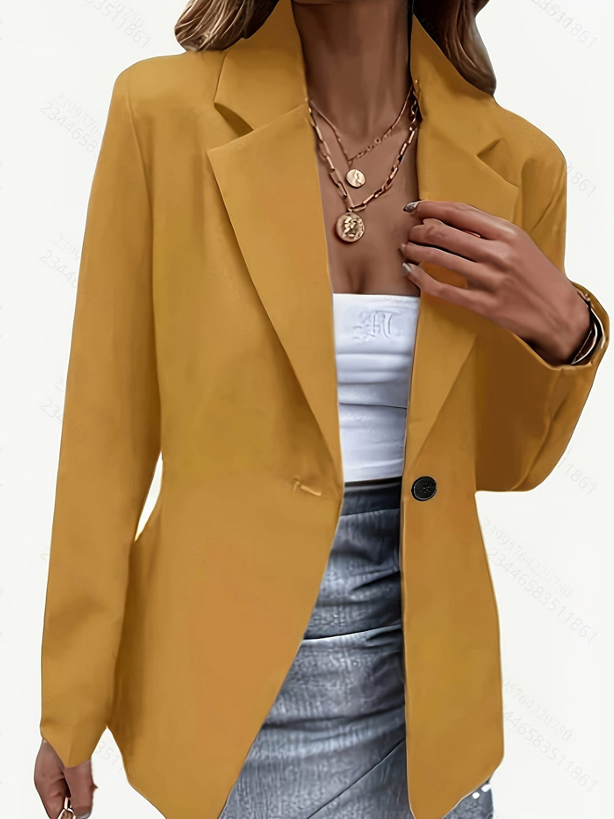 KissICON Elegant Curve Doublebreasted Blazer – Chic