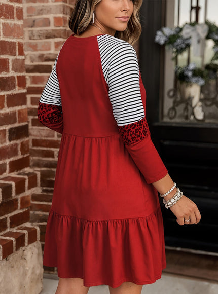 KissICON Elegant Curve Festive Babydoll Party Dress – Ruffled Hem
