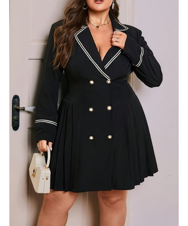 KissICON Elegant Curve Formal Buttonfront Flared Dress