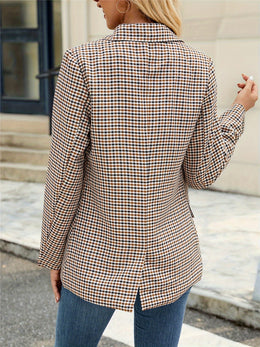 KissICON Elegant Curve Houndstooth Blazer – Allseason