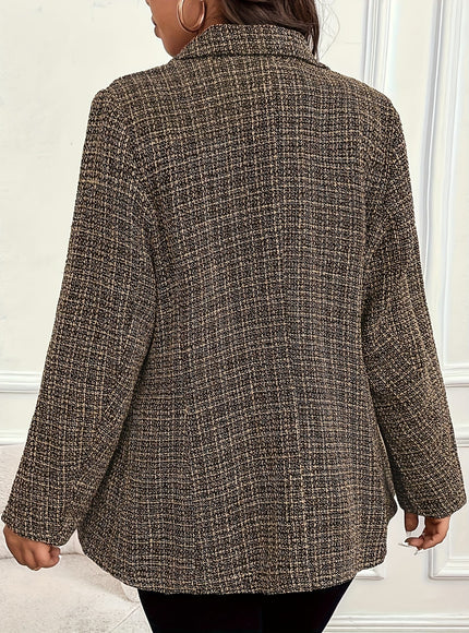 KissICON Elegant Curve Houndstooth Blazer – To Party