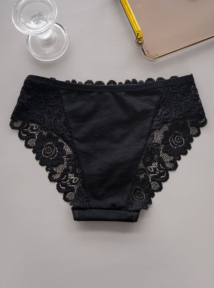 KissICON Elegant Curve Lace Full Coverage Briefs – 10pack
