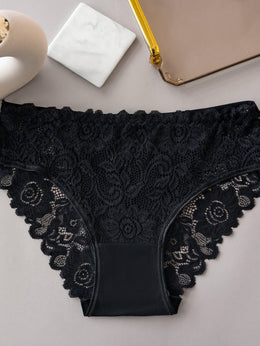 KissICON Elegant Curve Lace Full Coverage Briefs – 10pack