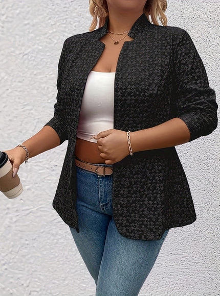 KissICON Elegant Curve Long Sleeve Button Jacket – All Occasions