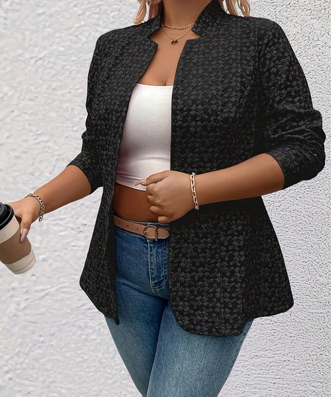 KissICON Elegant Curve Long Sleeve Button Jacket – All Occasions