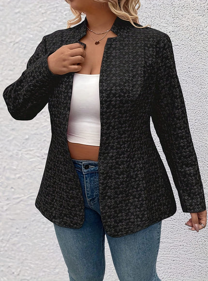 KissICON Elegant Curve Long Sleeve Button Jacket – All Occasions