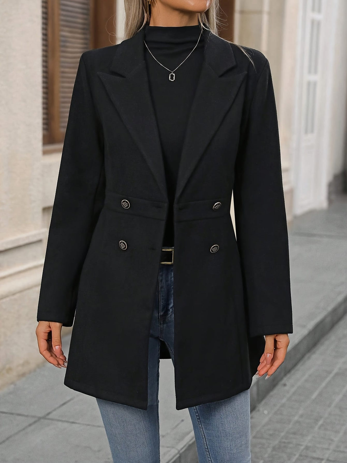KissICON Elegant Curve Slimfit Coat