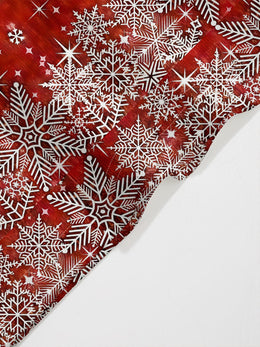 KissICON Elegant Curve Snowflake Reindeer Christmas Maxi Dress