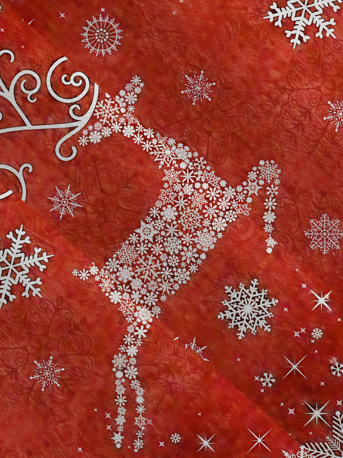 KissICON Elegant Curve Snowflake Reindeer Christmas Maxi Dress