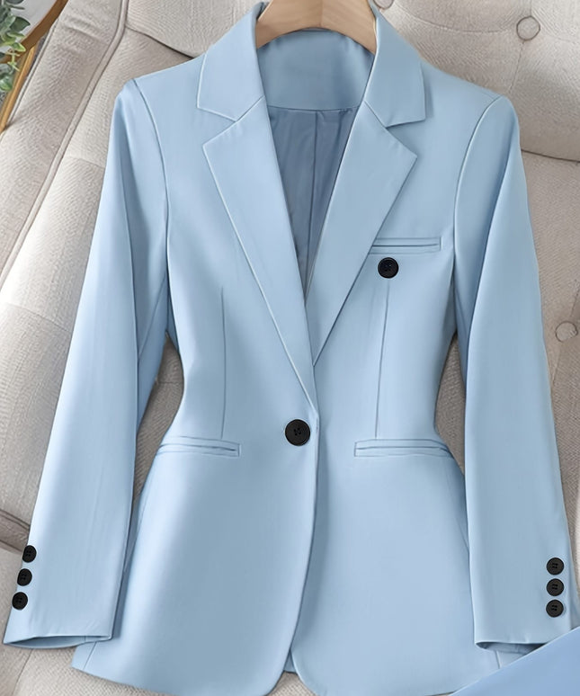 KissICON Elegant Curve Tailored Blazer – Machine Washable