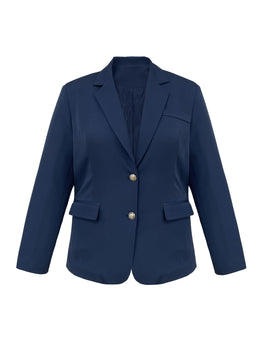 KissICON Elegant Curve Twobutton Notch Lapel Blazer