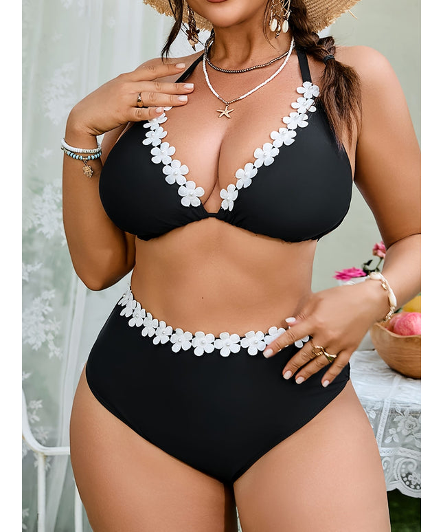 KissICON Elegant Curve V-Neck Bikini – Chic Beachwear