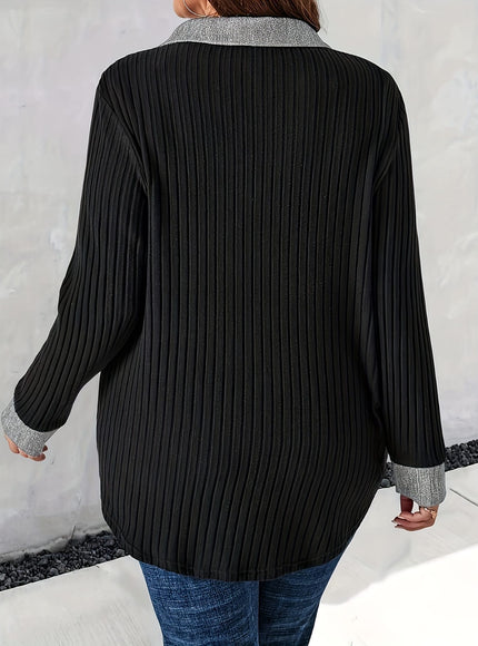 KissICON Elegant Curve V-Neck Cardigan