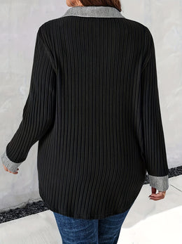 KissICON Elegant Curve V-Neck Cardigan