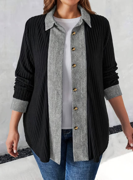 KissICON Elegant Curve V-Neck Cardigan