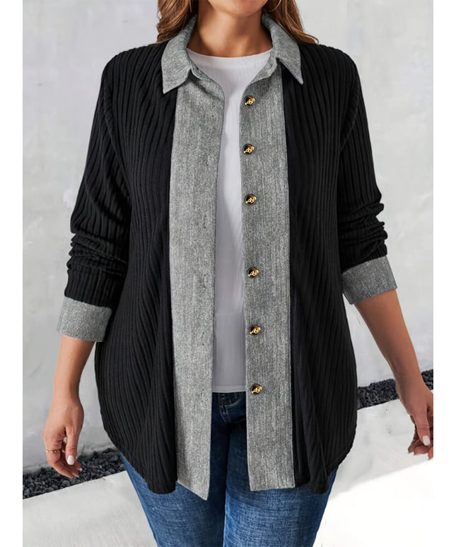 KissICON Elegant Curve V-Neck Cardigan