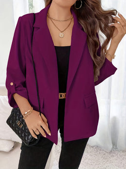 KissICON Elegant Curve Whiteblack Business Blazer