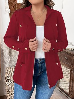 KissICON Elegant Curve Zipup Jacket – Flared Hem Versatility