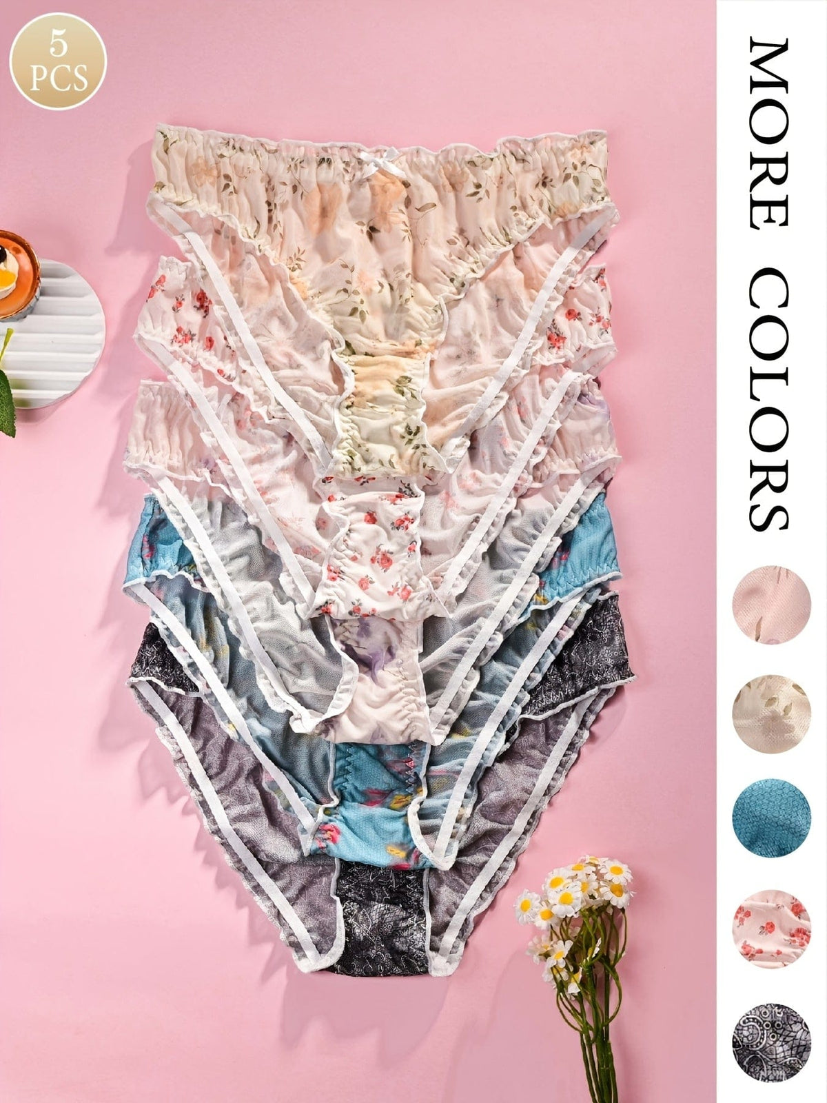 KissICON Elegant Floral Curve Fullcoverage Panties