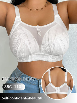 KissICON Elegant Floral Mesh Bralette Backless Bra