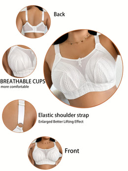 KissICON Elegant Floral Mesh Bralette Backless Bra