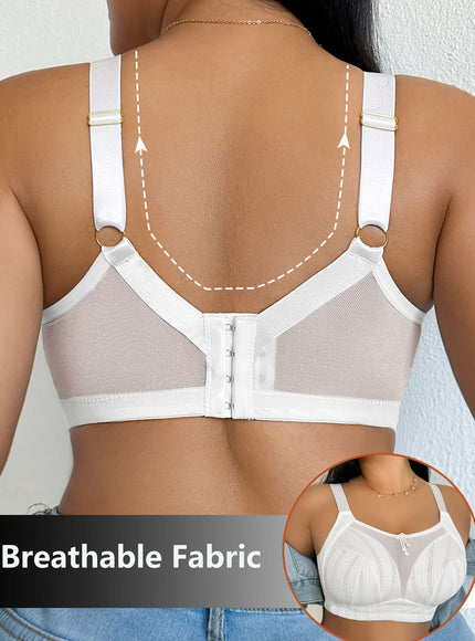 KissICON Elegant Floral Mesh Bralette Backless Bra