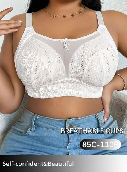 KissICON Elegant Floral Mesh Bralette Backless Bra