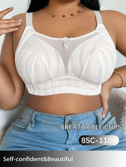 KissICON Elegant Floral Mesh Bralette Backless Bra