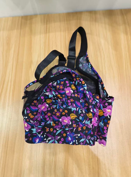 KissICON Elegant Floral Print Curve Backless Bra