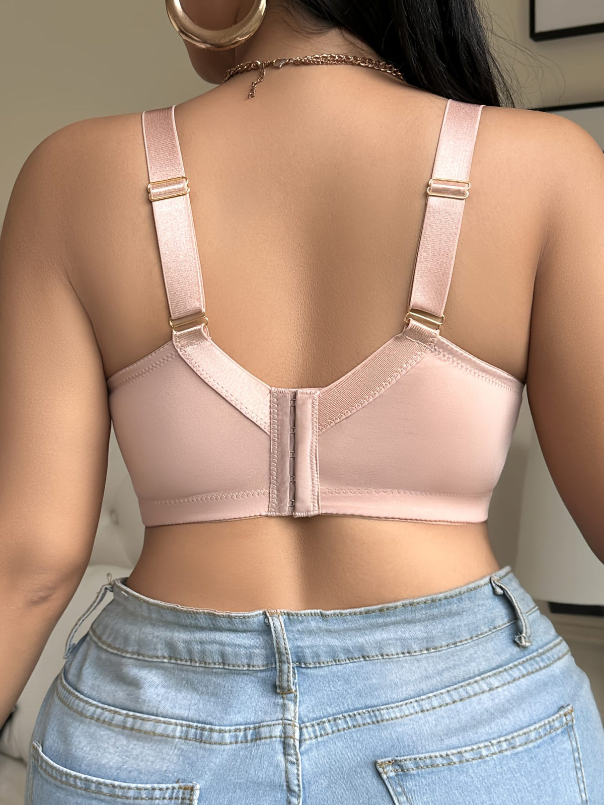 jkthpu-45 Elegant Lace PushUp Bra Breathable NonSlip Comfort