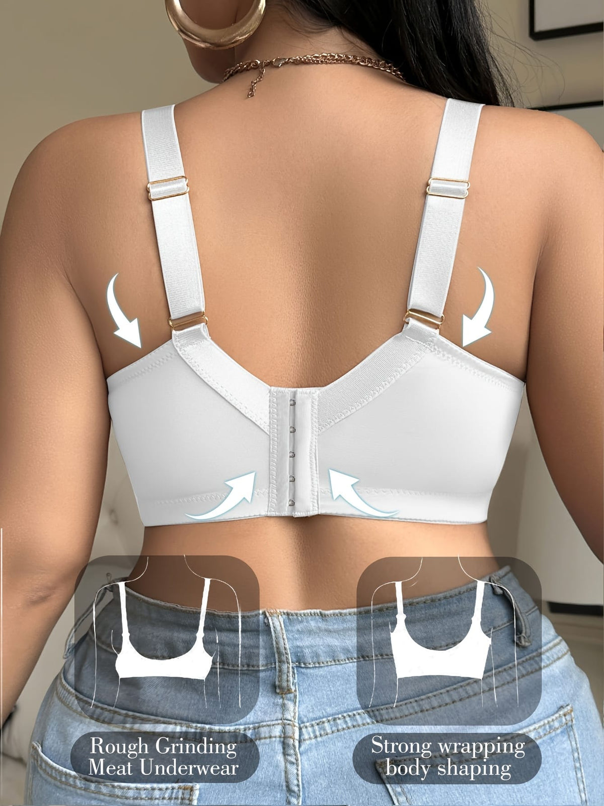 jkthpu-45 Elegant Lace PushUp Bra Breathable NonSlip Comfort