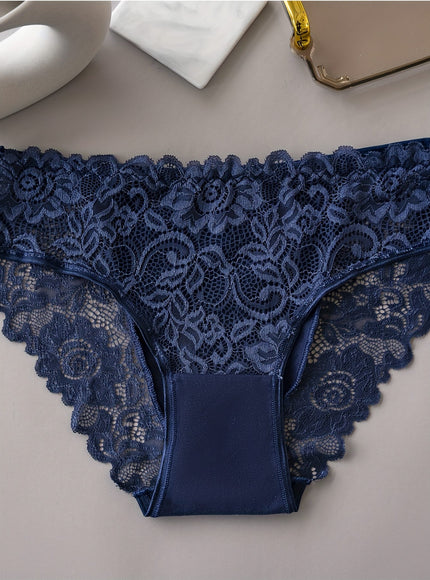 KissICON Elegant Lacetrimmed Stretchy Panties 5 Pack