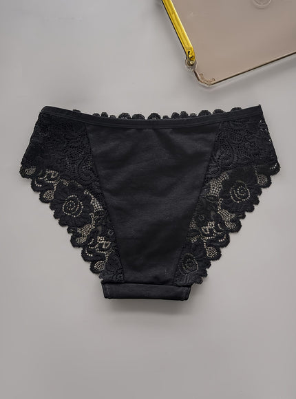KissICON Elegant Lacetrimmed Stretchy Panties 5 Pack