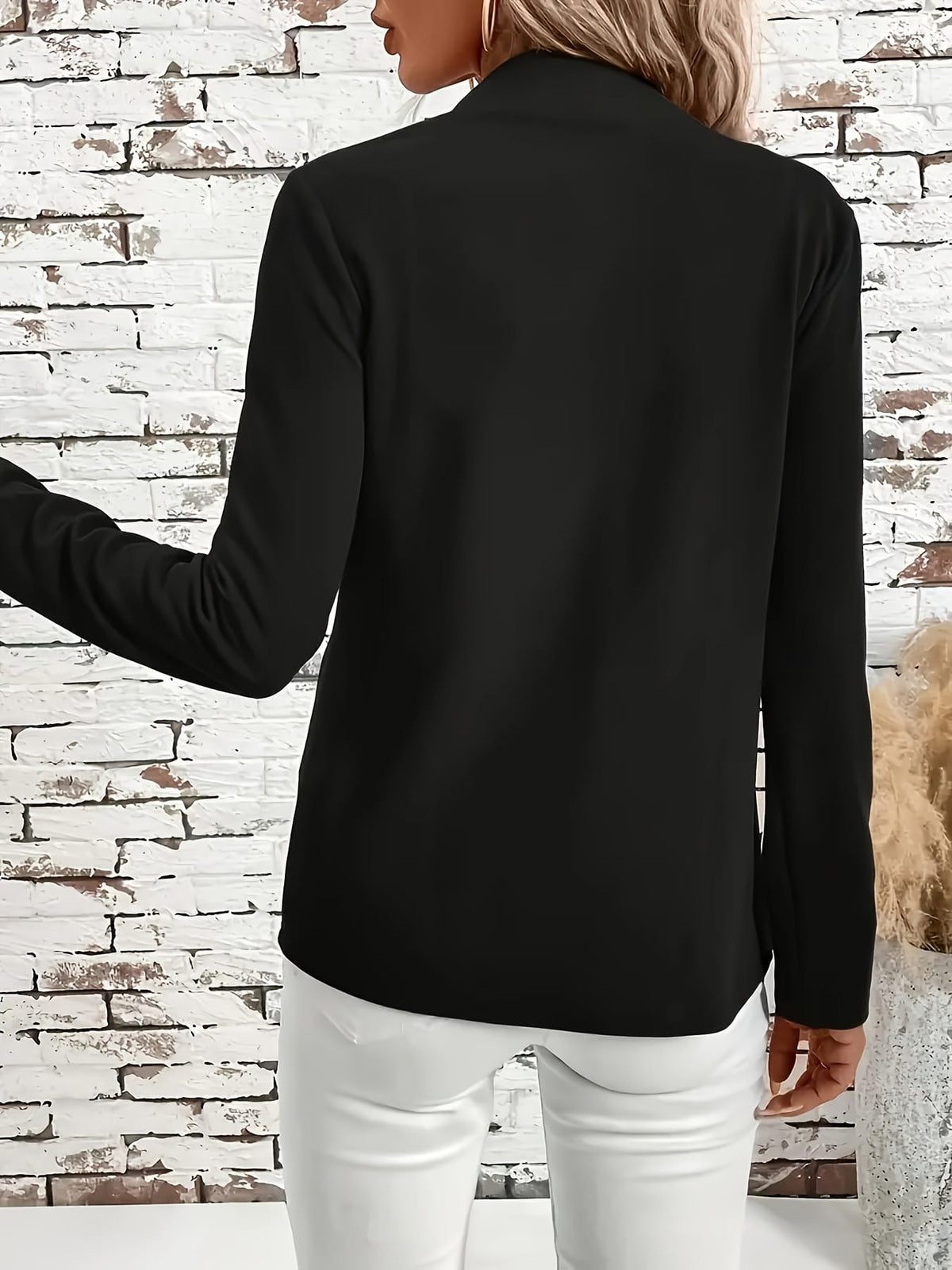 KissICON Elegant Navy Longline Blazer – Chic To Party
